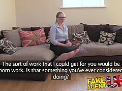 Fakeagentuk unfathomable throating and anal from seemingly shy non-professional porn